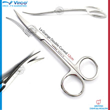 Load image into Gallery viewer, LaGrange Double Curved Scissor Sharp Non-Serrated 12cm Dental Surgical Implant
