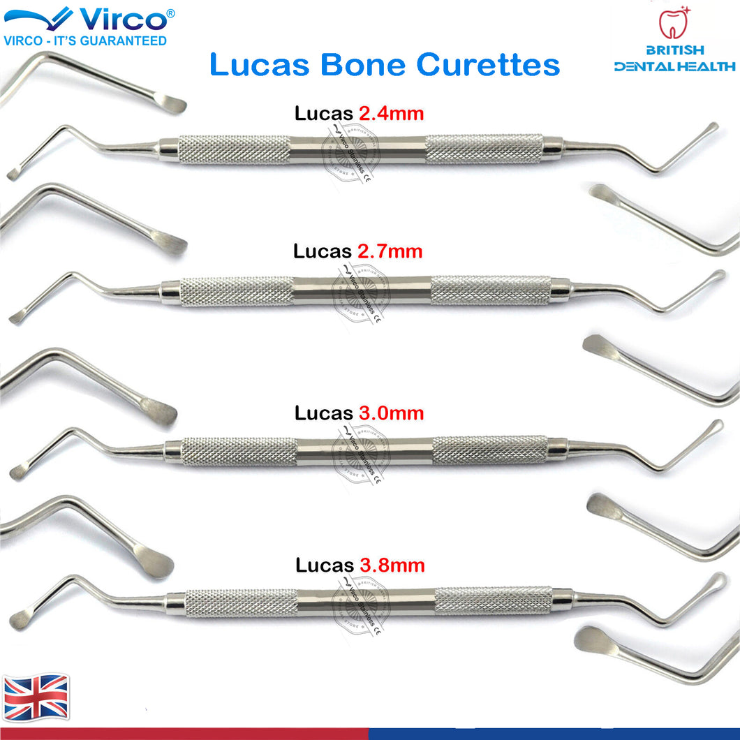 Dental Periodontal Lucas Bone Curettes / Lucas bone Curettes set of 4 pieces