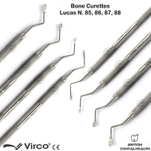 Load image into Gallery viewer, NEW BONE CURETTES LUCAS COMPLETE SET 85,86,87,88 DENTAL STAINLESS STEEL
