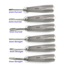 Load image into Gallery viewer, TOOTH LOOSENING ROOT ELEVATORS LUXATION STRAIGHT AND CURVED SET OF 6
