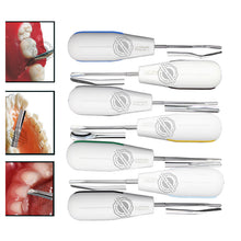 Load image into Gallery viewer, ROOT ELEVATORS COLOUR COATED SET OF 7 WITH STERILIZATION TRAY

