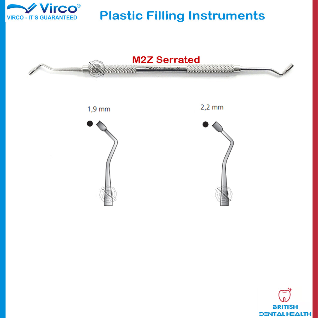 Dental Amalgam Plastic Filling Instruments M2Z Serrated Dentist Plastic Filling