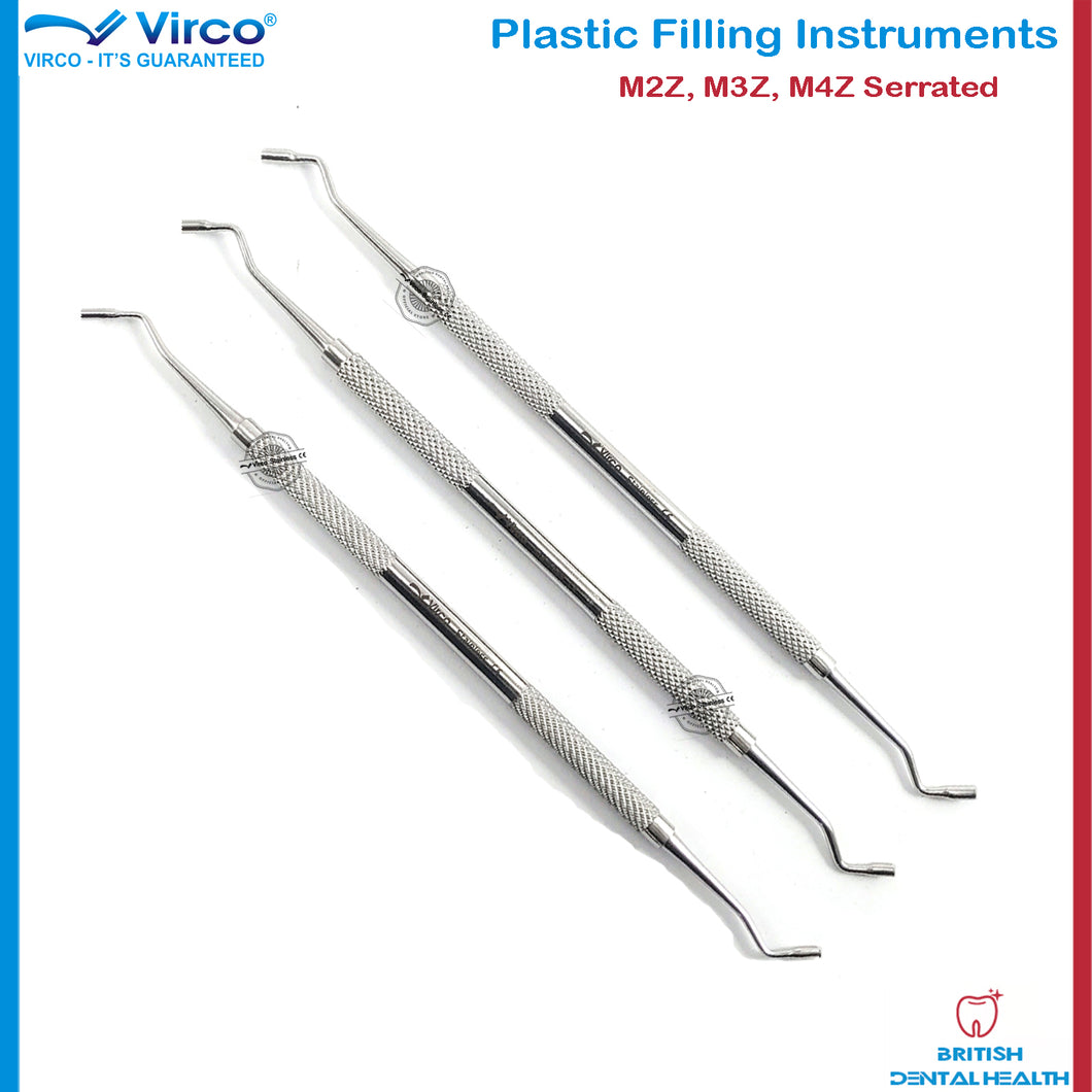 Dentist Dental Restorative Plastic Filling M2Z,M3Z,M4Z Serrated Instruments