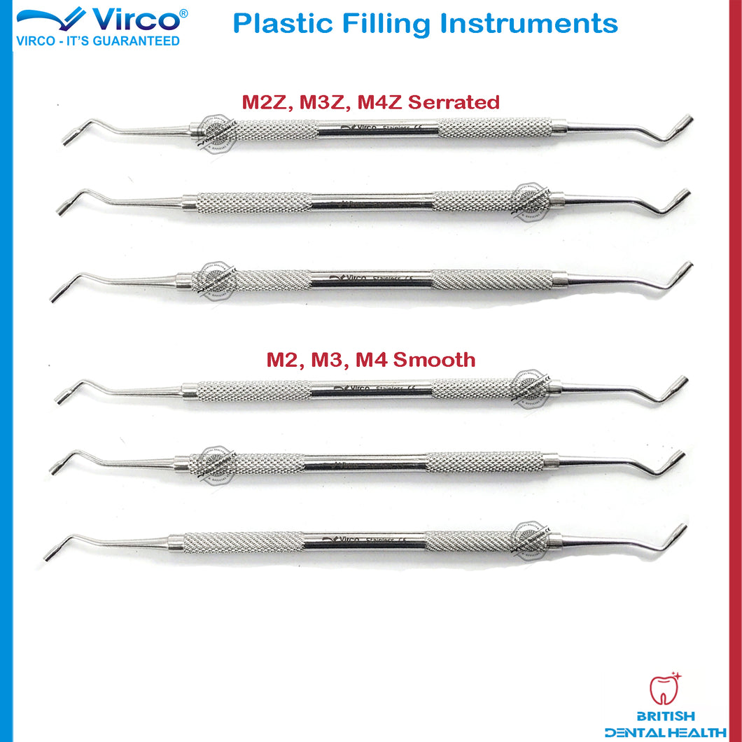 Dental Restorative Plastic Filling Inst M2,M3,M4 Smooth / M2Z,M3Z,M4Z Serrated