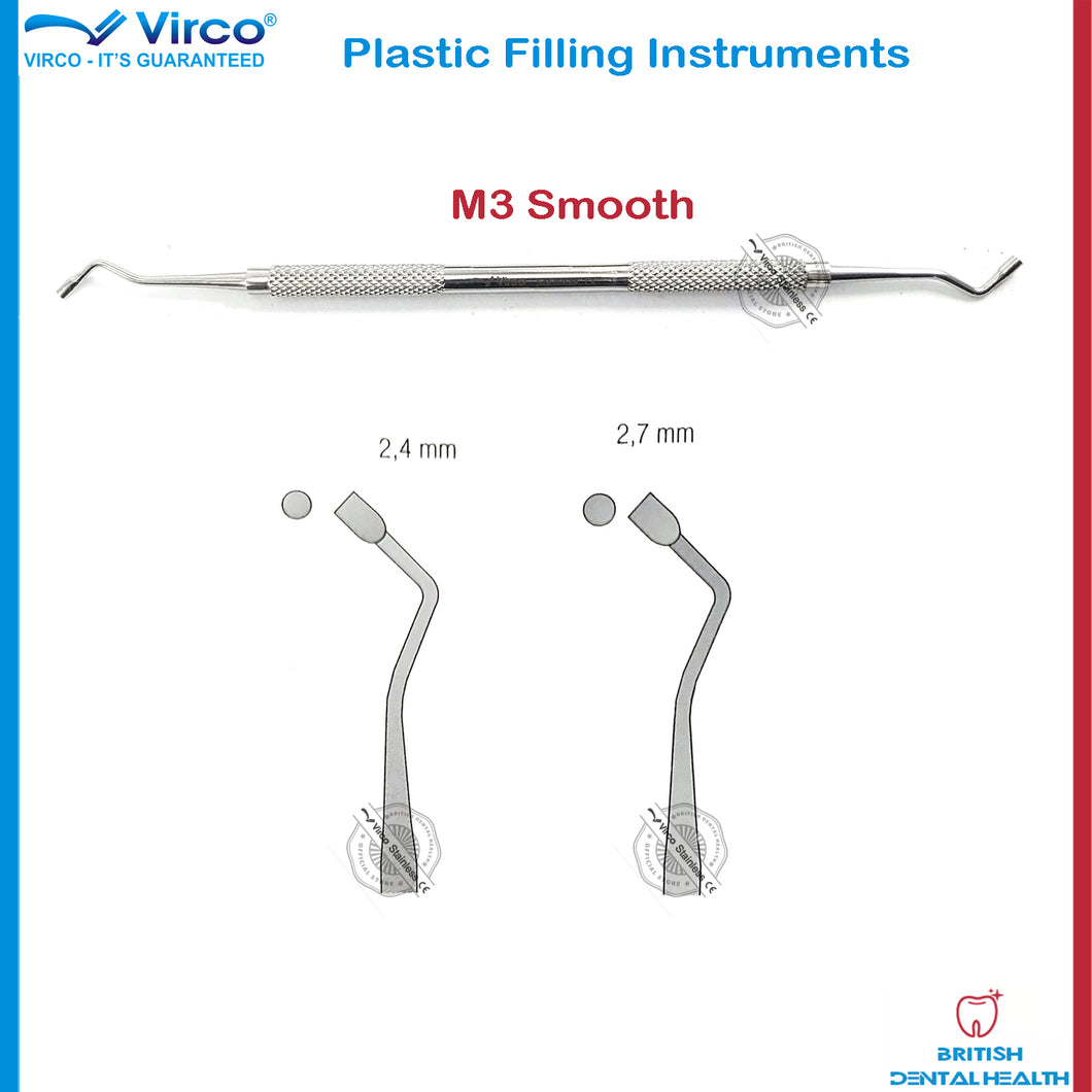 Dentist instruments Amalgam Dental Plastic Filling Instruments M3 Smooth filling