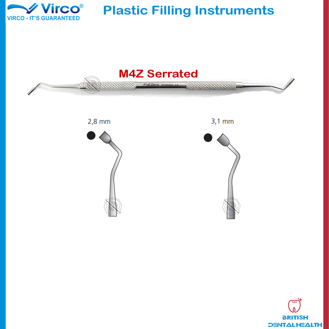 Dental Amalgam Plastic Filling Instruments M4Z Serrated Dentist Plastic Filling