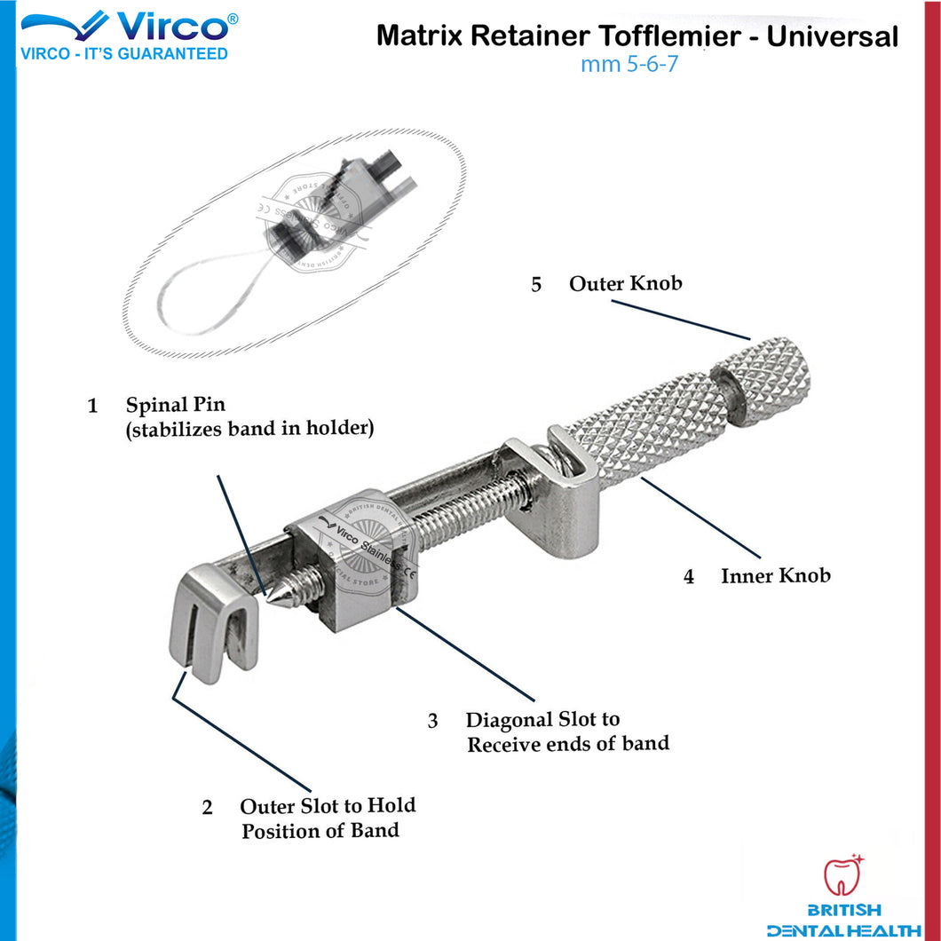 Tofflemire Retainer Universal Matrix Dental Restorative Band Retainers Stainless