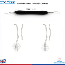 Load image into Gallery viewer, SET OF 7 SILICONE COATED GRACEY CURETTES DENTAL INSTRUMENT PERIODONTAL SCALER
