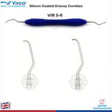 Load image into Gallery viewer, SET OF 7 SILICONE COATED GRACEY CURETTES DENTAL INSTRUMENT PERIODONTAL SCALER
