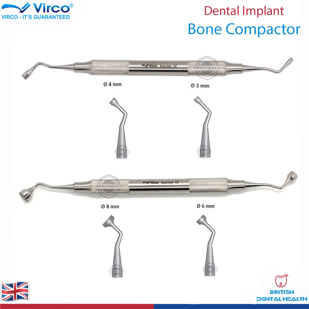 Dental Implant Bone Compactor Packer Bone Plugger 3mm 4mm and 6mm - 8mm