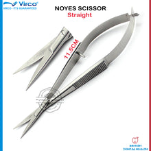 Load image into Gallery viewer, 2PCS Noyes Micro Scissors Spring Action Straight Curved Scissor Dental Surgical
