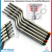 Load image into Gallery viewer, Dental Implantology Sinus Bone Elevation Osteotomes Convex Tip Set of 10 PCS
