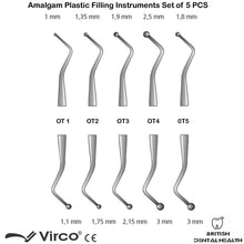 Load image into Gallery viewer, AMALGAM COMPOSITE FILLING INSTRUMENT SET 5 DENTAL GERMAN ST STEEL
