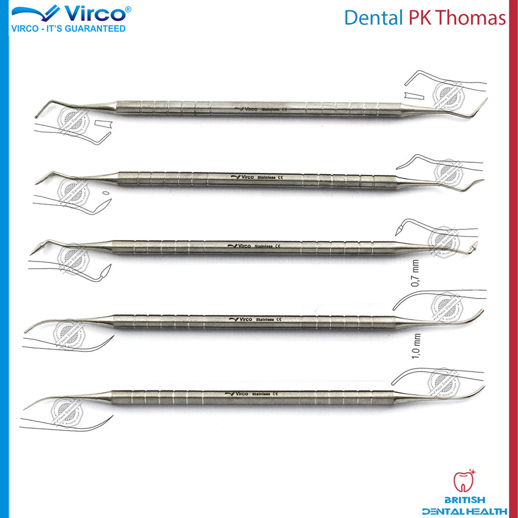 DENTAL LAB TOOLS SET OF 5 PK THOMAS CARVERS WAXING TECHNIQUE MODELING