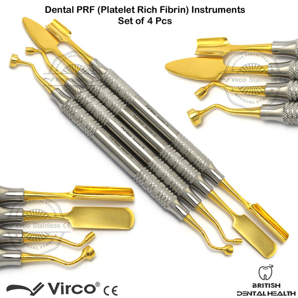 Dental Implant PRF / GRF System Box Scissor Adson Tweezer Kidney Tray Instrument