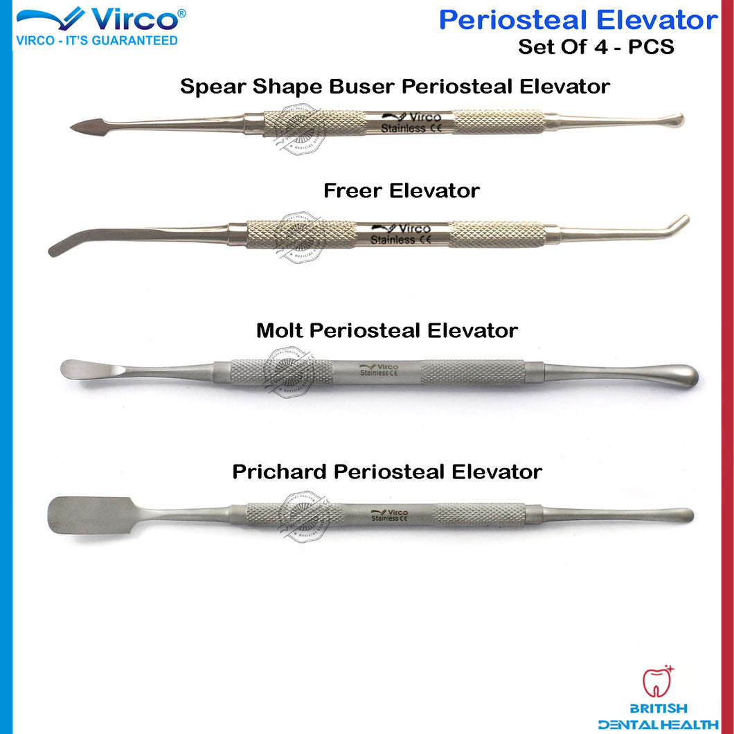 Dental Periosteal Elevatoes Molt Prichard Freer Buser Elevators Set Of 4 PCS