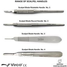 Load image into Gallery viewer, Dental Surgical Scalpel Handle No 4, No 3 Rotatable Round, BP Handle, Scalpel Blade Handle
