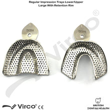 Load image into Gallery viewer, Dental Impression Trays Rim Lock Perforated Regular S, M, L Upper / Lower
