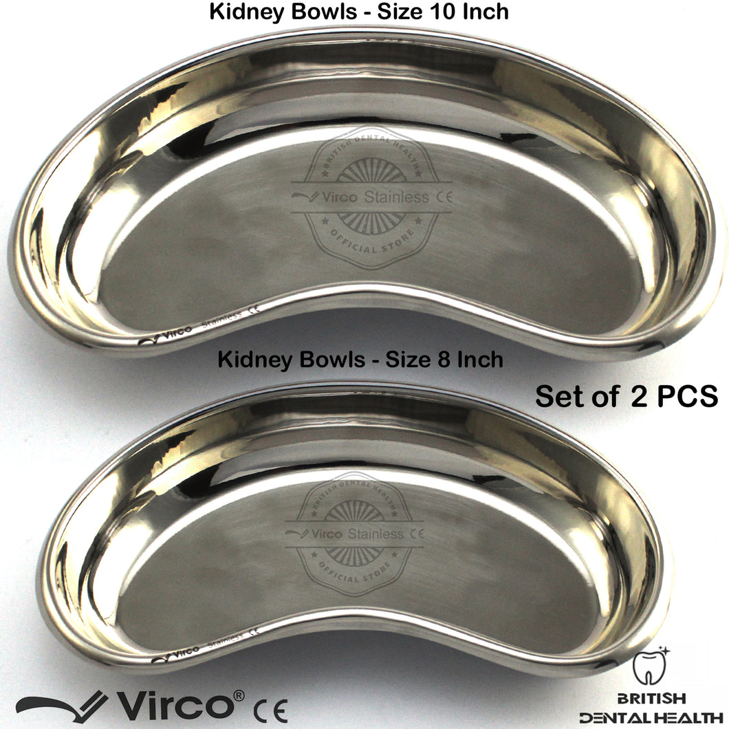 Set of 2 Kidney Trays Bowls 8