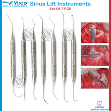 Load image into Gallery viewer, Dental Implant Implantology Osteotomes Kit | Sinus Lift, Lucas Bone Curettes
