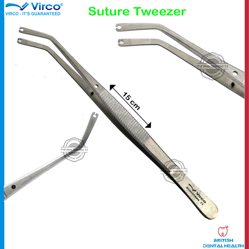 Corn Suture Tweezer Plier Suturing Papillae Delicate Tissue Dental Stainless Ste