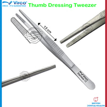 Load image into Gallery viewer, De Bakey Adson Meriam College Suture Thumb Dressing Cotton Forceps Tweezers CE
