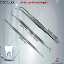 Load image into Gallery viewer, Dental Tooth cleaning kit Calculus Plaque Floss Remover Dentist tools Scraper
