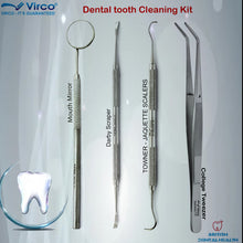 Load image into Gallery viewer, Dental Tooth cleaning kit Calculus Plaque Floss Remover Dentist tools Scraper
