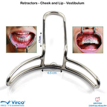 Load image into Gallery viewer, Dental Vestibulum Mouth Opener Gag Cheek Lip Retractors Surgical Oral Stainless
