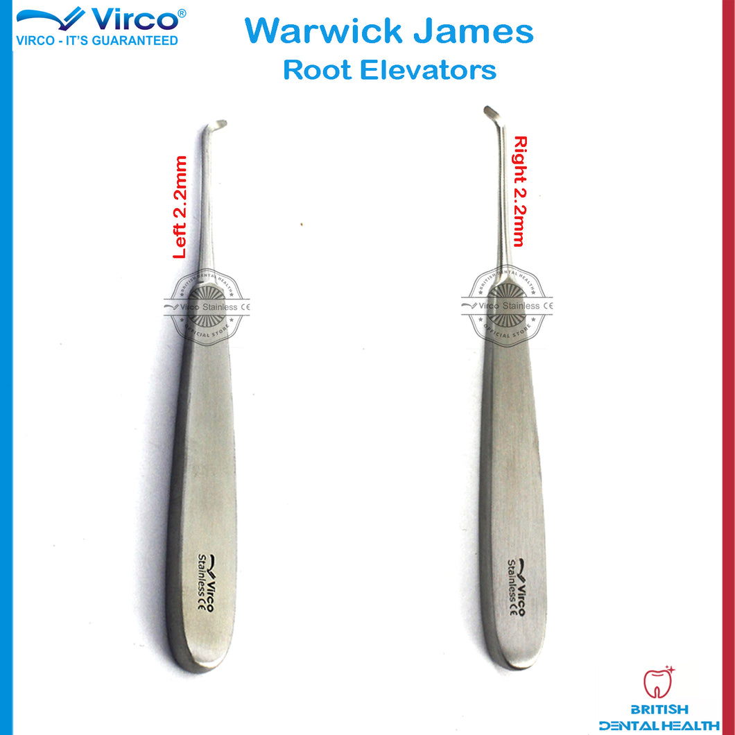 Dental Root Elevators Warwick James Elevator Right & Left Tooth Extraction Tools