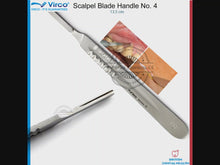 Load and play video in Gallery viewer, Dental Surgical Scalpel Handle No 4, BP Handle, Scalpel Blade Handle
