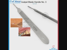 Load and play video in Gallery viewer, Dental Surgical Scalpel Handle No 3, BP Handle, Scalpel Blade Handle
