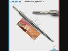 Load and play video in Gallery viewer, Dental Surgical Scalpel Handle No 3 Rotatable, BP Handle, Scalpel Blade Handle
