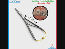 Load and play video in Gallery viewer, Dental Surgical Mathieu Needle Holders TC Suture Forceps Orthodontic Instruments
