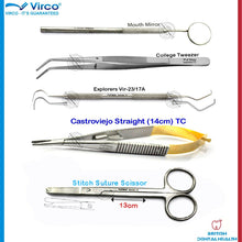 Load image into Gallery viewer, Dental Dentist Suture Removal kit, Dental Instruments, Suture scissor Explorers
