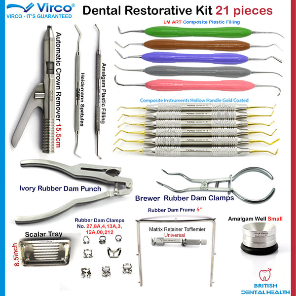 Dental Restorative Advanced Restoration Instruments Kit Amalgam Filling Inst