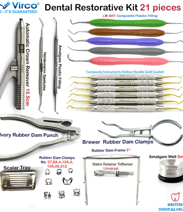 Dental Restorative Advanced Restoration Instruments Kit Amalgam Filling Inst