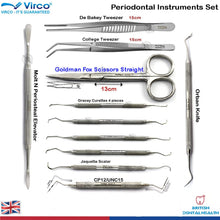 Load image into Gallery viewer, Dental Advanced Instruments Set | Scissors, Tweezers, Elevators, Probe, Gracey
