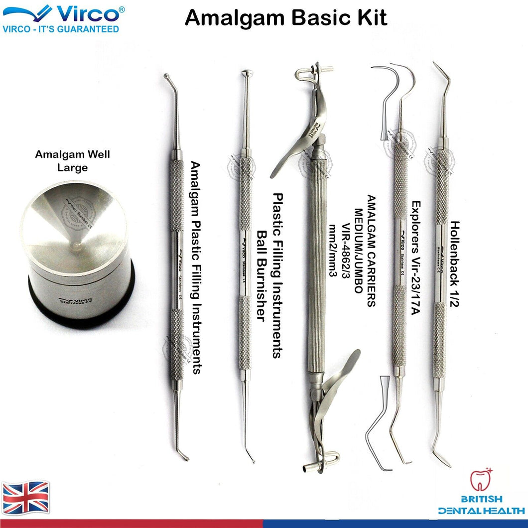 Dental Amalgam Basic Kit | Amalgam Filling Instruments | Amalgam Well, Carrier