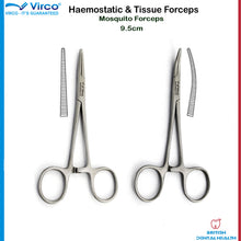 Load image into Gallery viewer, Mosquito Artery Haemostatic Tissue Forceps 9.5CM Straight Curved Micro Halsted
