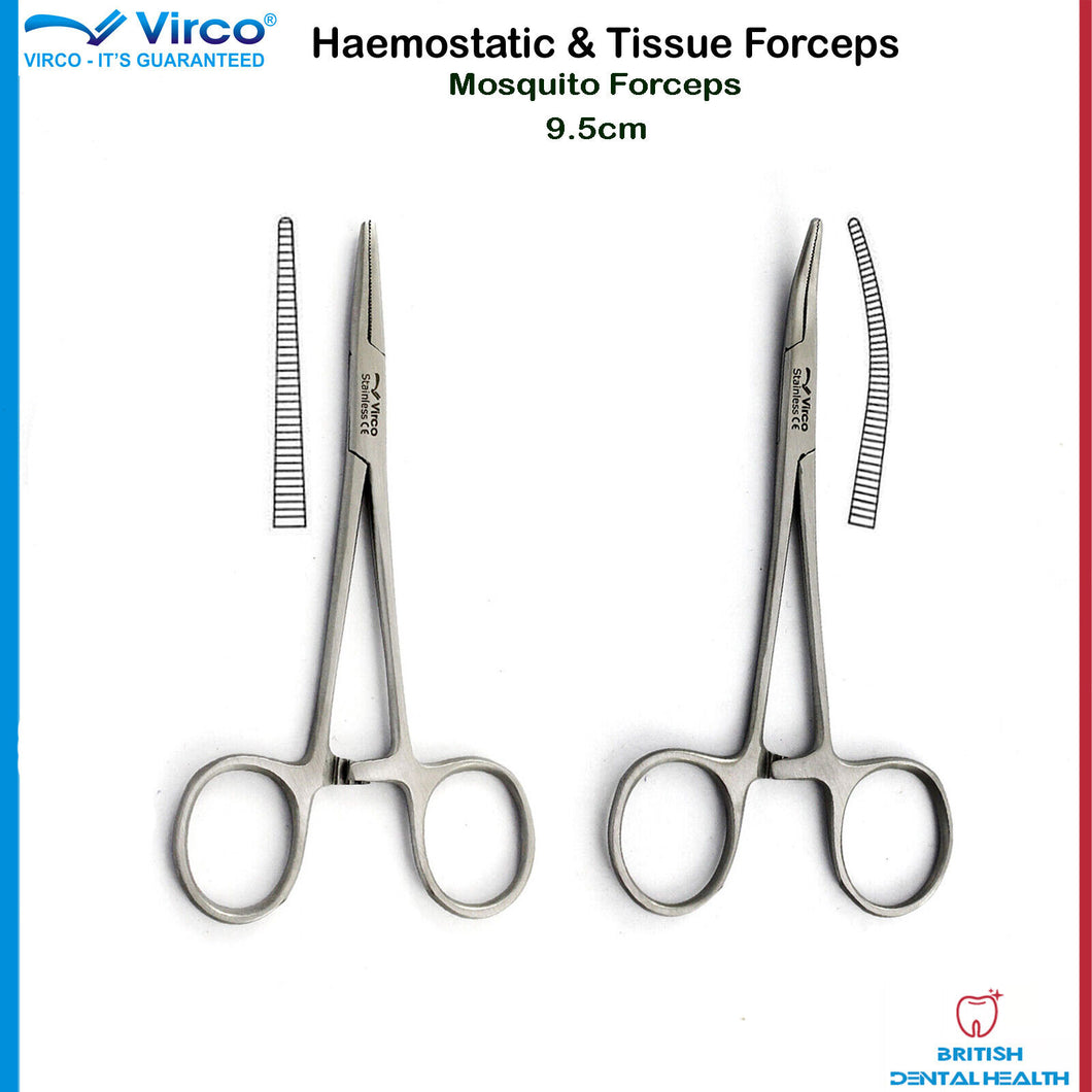 Mosquito Artery Haemostatic Tissue Forceps 9.5CM Straight Curved Micro Halsted