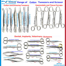 Load image into Gallery viewer, Dental Surgical Cotton Dressing Tweezer Mosquito Forceps Scissors Veterinary
