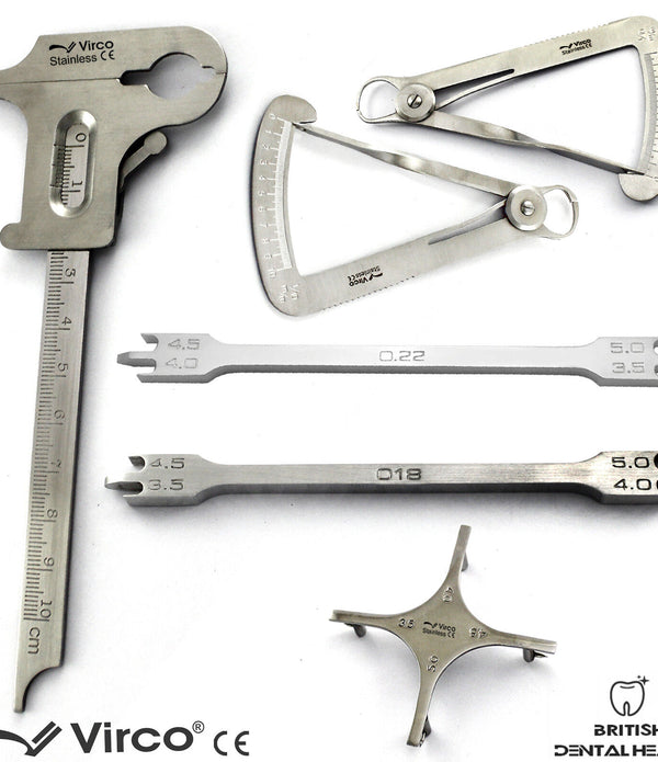 10 Pezzi Boone Gauge In Alluminio Per Ortodonzia - Misuratore Altezza Dentale PREMIUM INSTRUMENTS